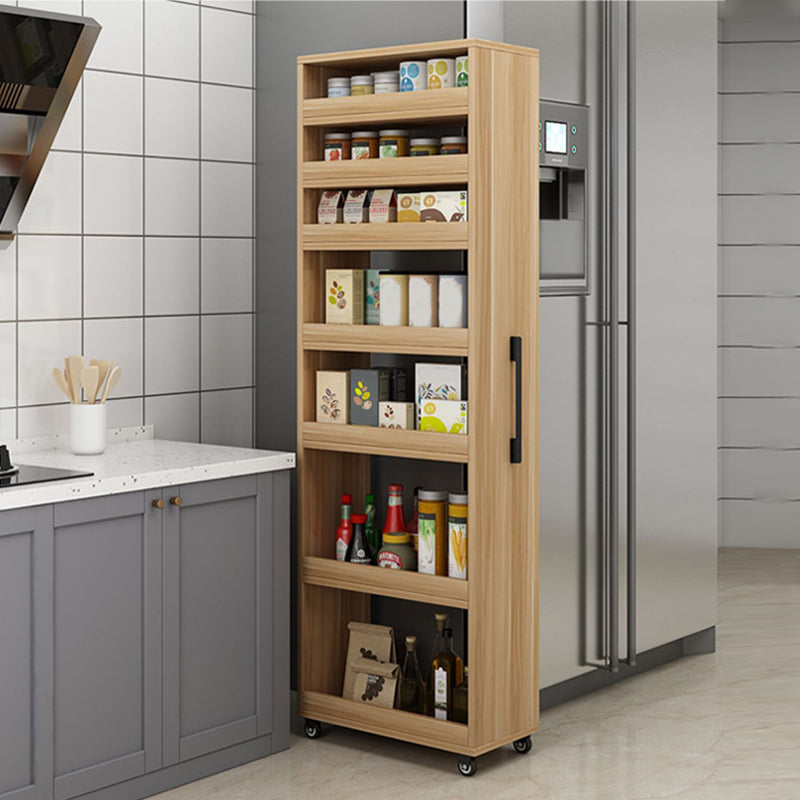 Contemporary Sideboard Cabinet Faux Wood Multi-shelf Sideboard for Dining Room