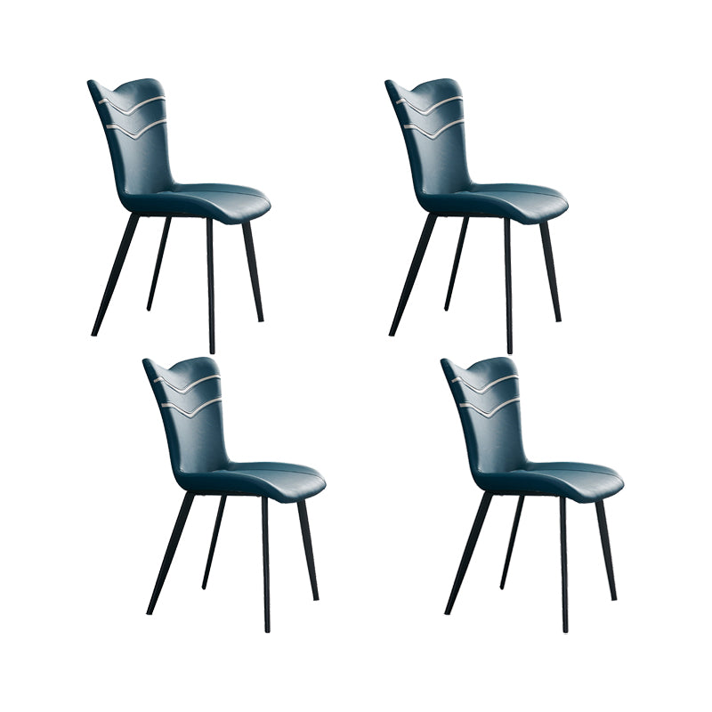 Modern Indoor Dining Side Chair Leather Upholstered Side Chair