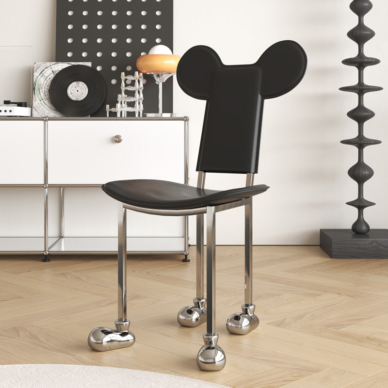 Stainless Steel Frame Dining Side Chair Indoor Upholstered Side Chair