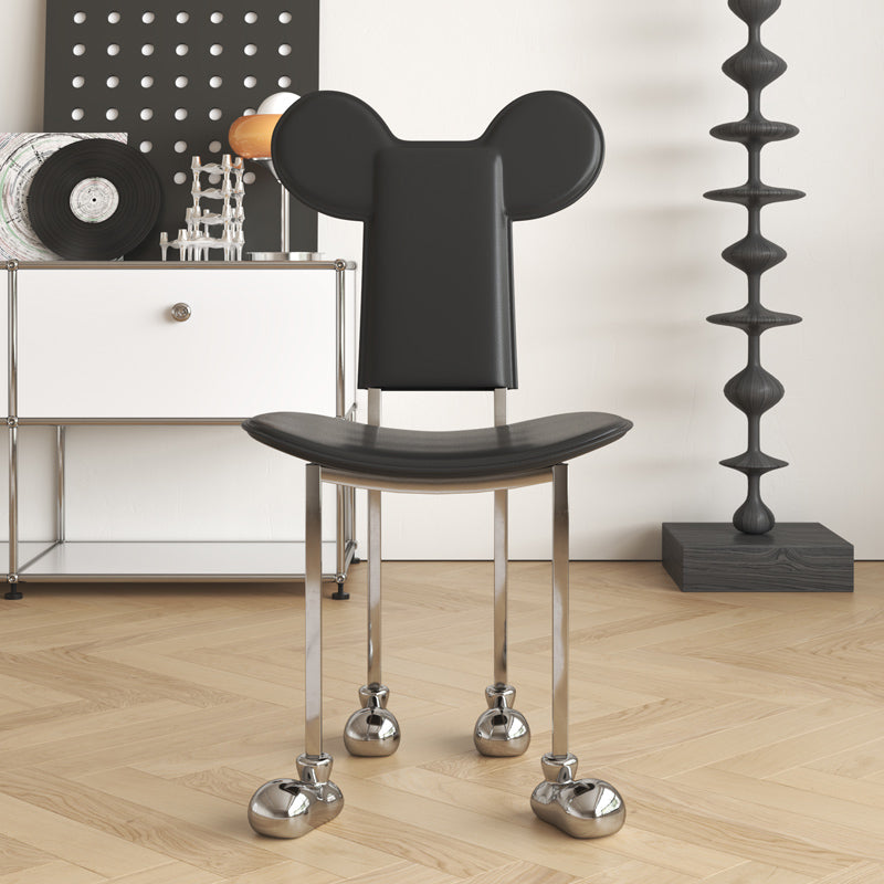Stainless Steel Frame Dining Side Chair Indoor Upholstered Side Chair