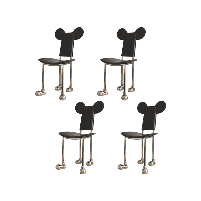 Stainless Steel Frame Dining Side Chair Indoor Upholstered Side Chair