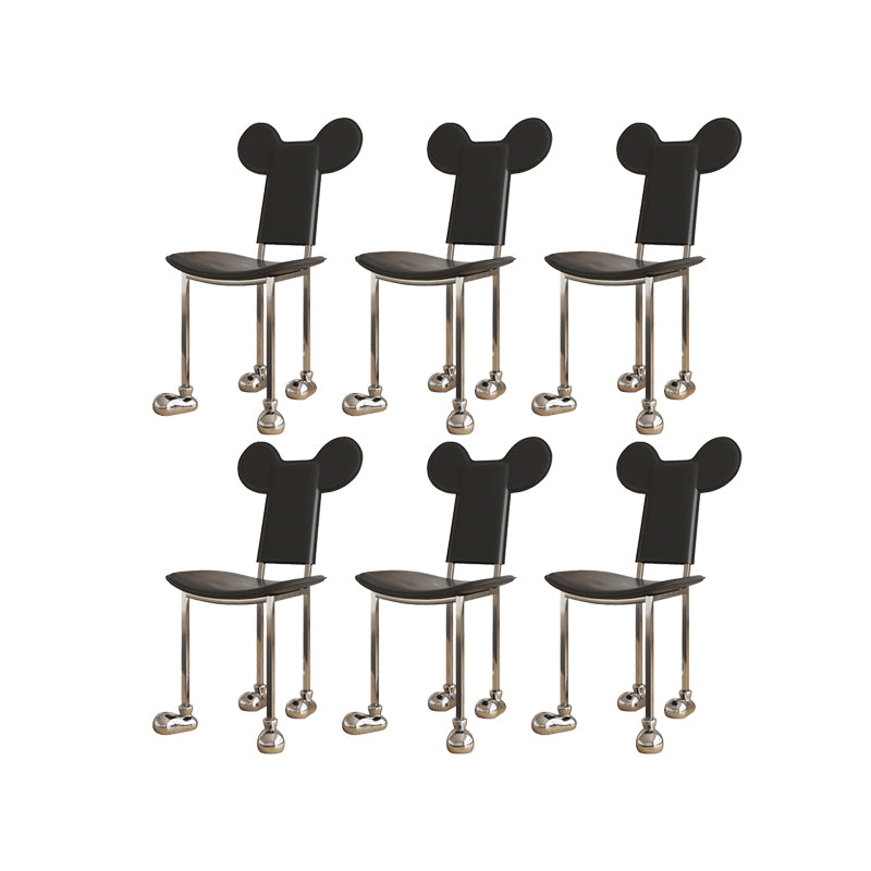 Stainless Steel Frame Dining Side Chair Indoor Upholstered Side Chair