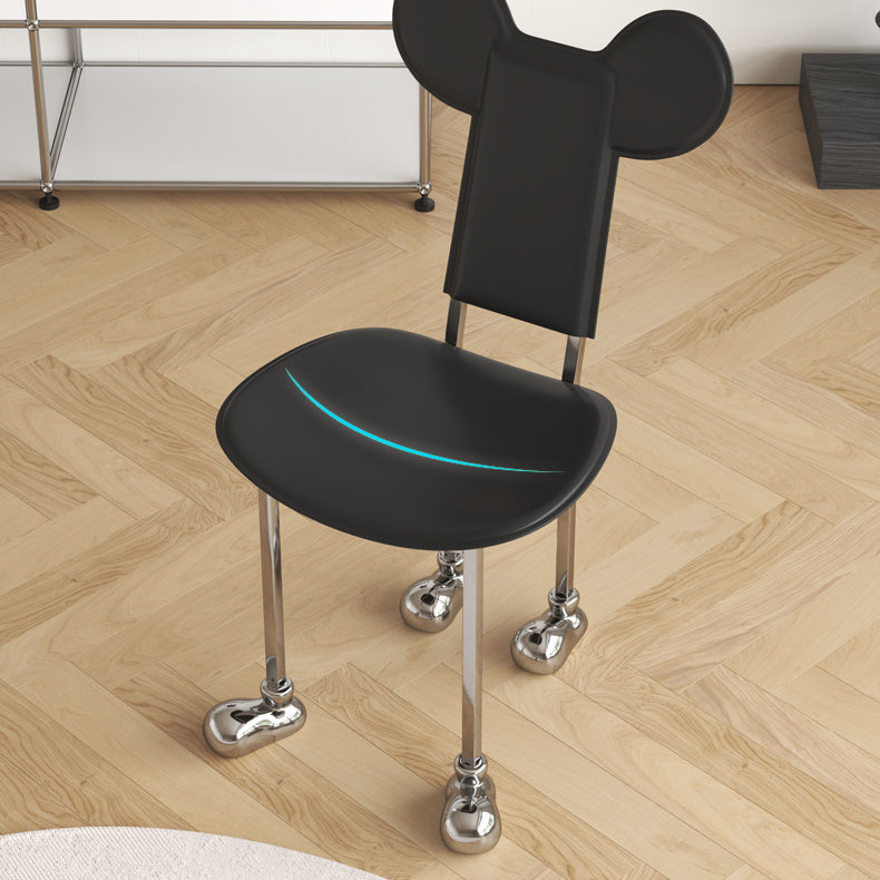 Stainless Steel Frame Dining Side Chair Indoor Upholstered Side Chair
