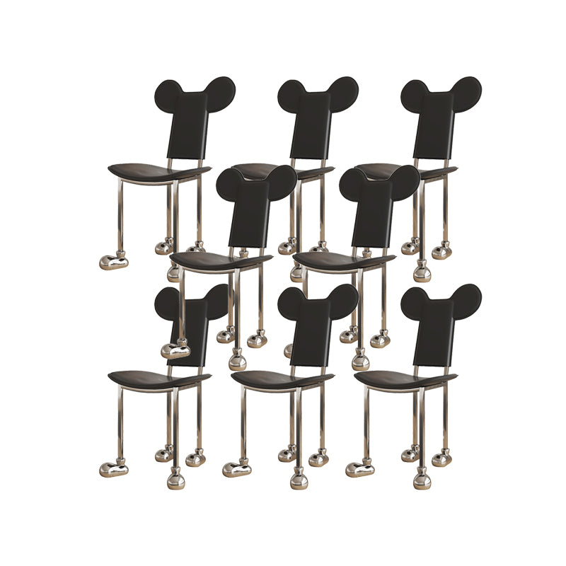 Stainless Steel Frame Dining Side Chair Indoor Upholstered Side Chair