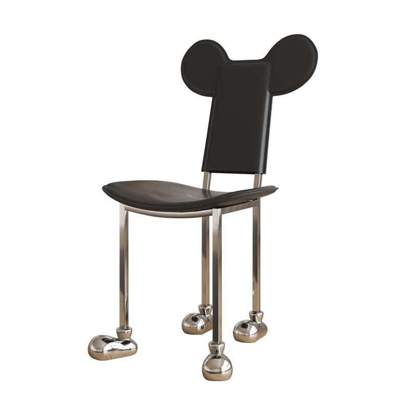 Stainless Steel Frame Dining Side Chair Indoor Upholstered Side Chair