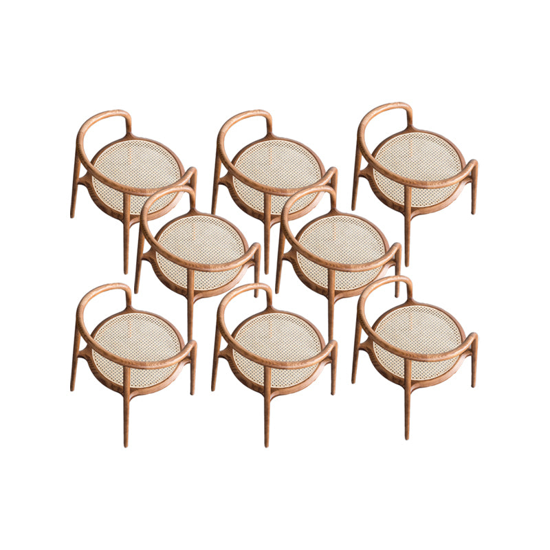 Indoor Solid Wood Dining Chair Open Back Dining Arm Chair for Dining Room