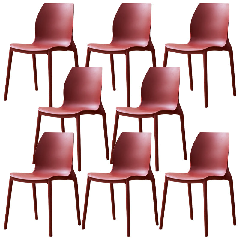 Contemporary Style Chair Metal Solid Back Dining Chair for Indoor
