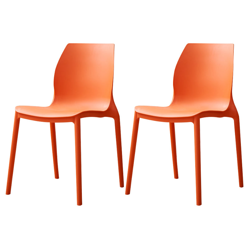 Contemporary Style Chair Metal Solid Back Dining Chair for Indoor