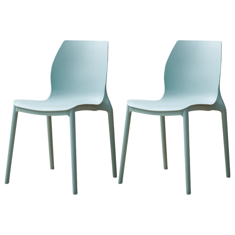 Contemporary Style Chair Metal Solid Back Dining Chair for Indoor