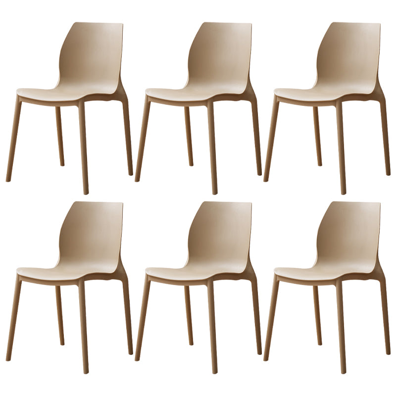Contemporary Style Chair Metal Solid Back Dining Chair for Indoor