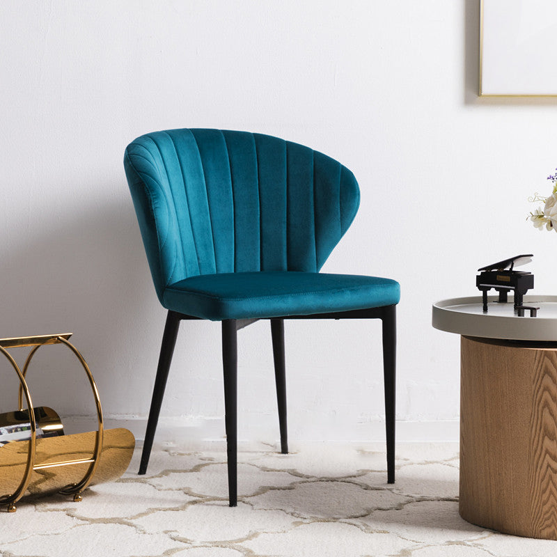 Contemporary Side Chair Metal Wingback Dining Chair for Indoor