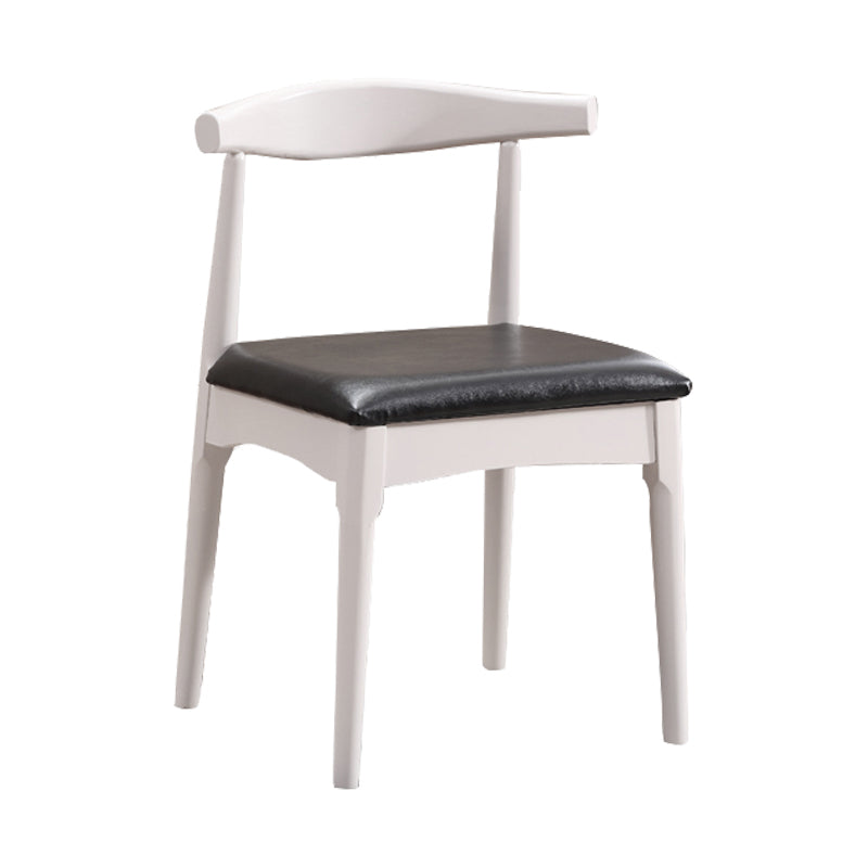 Contemporary Style Side Chair Wood Open Back Dining Chair for Dining Room