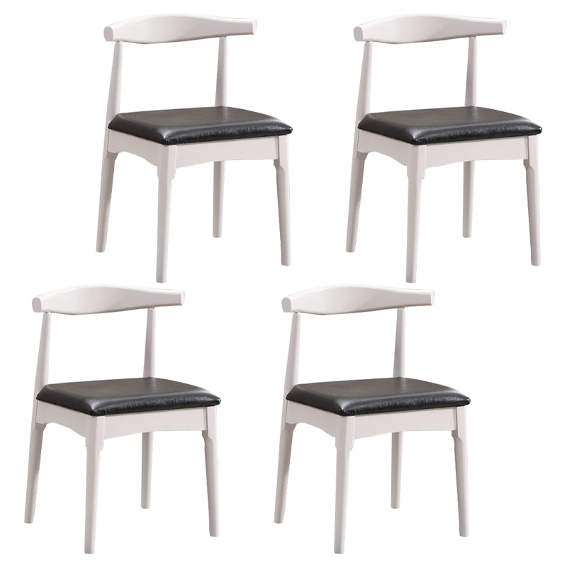 Contemporary Style Side Chair Wood Open Back Dining Chair for Dining Room