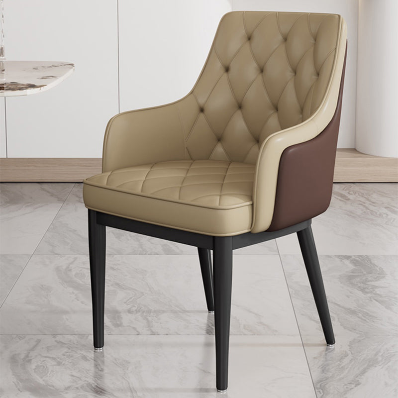 Modern Armrest Backrest Cushion Chair with Metal Legs for Hotel