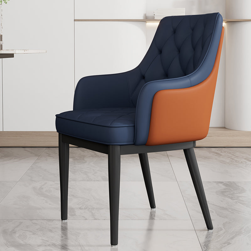 Modern Armrest Backrest Cushion Chair with Metal Legs for Hotel