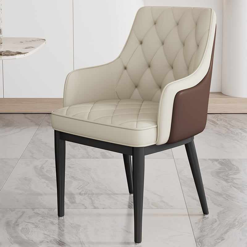 Modern Armrest Backrest Cushion Chair with Metal Legs for Hotel