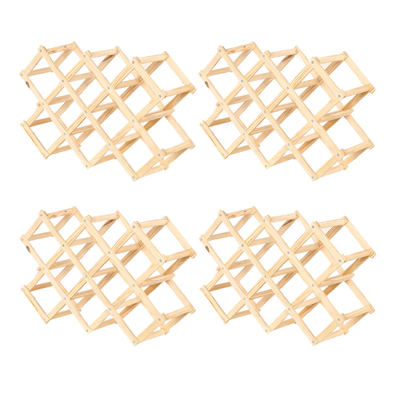 Countertop Bottle Holder Solid Wood Wine Bottle Rack for Living Room