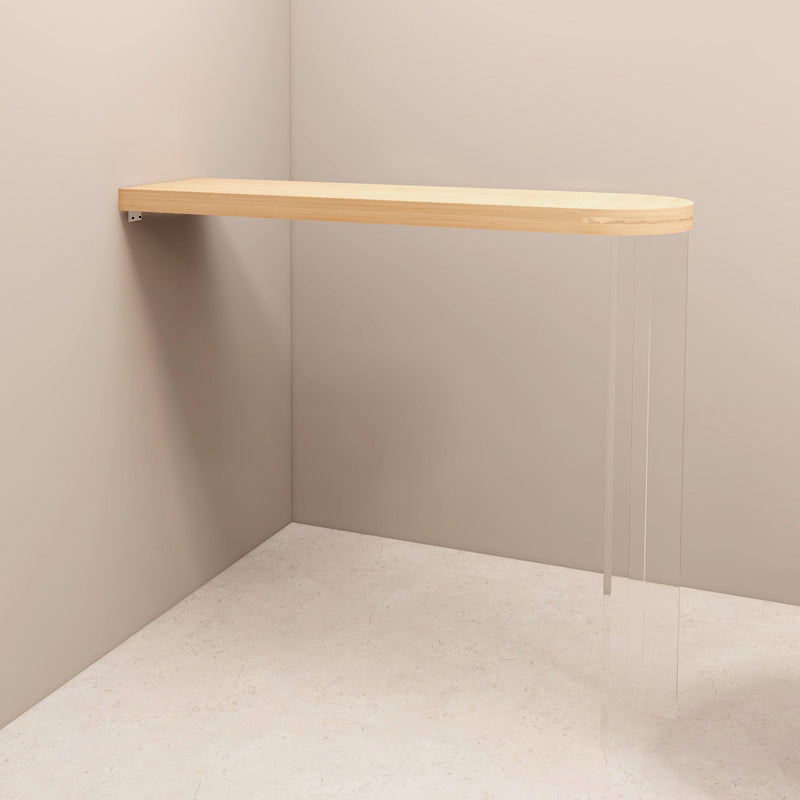 Modern Style Bar Table Set 1/2 Pcs Wooden Top Acrylic Base Bar Table Set