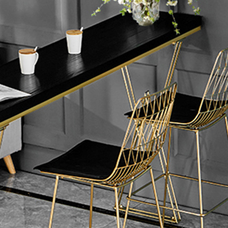 Glam Style Solid Wood Pub Dining Set 1/2/3/4 Pcs Rectangular Pub Set for Home