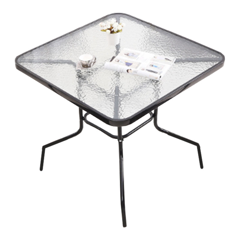 Contemporary Style Dining Set 1/3/4/5 Pcs Glass Top Dining Table Set