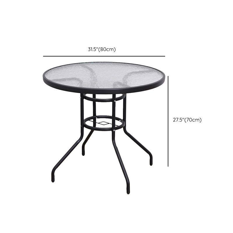 Contemporary Style Dining Set 1/3/4/5 Pcs Glass Top Dining Table Set