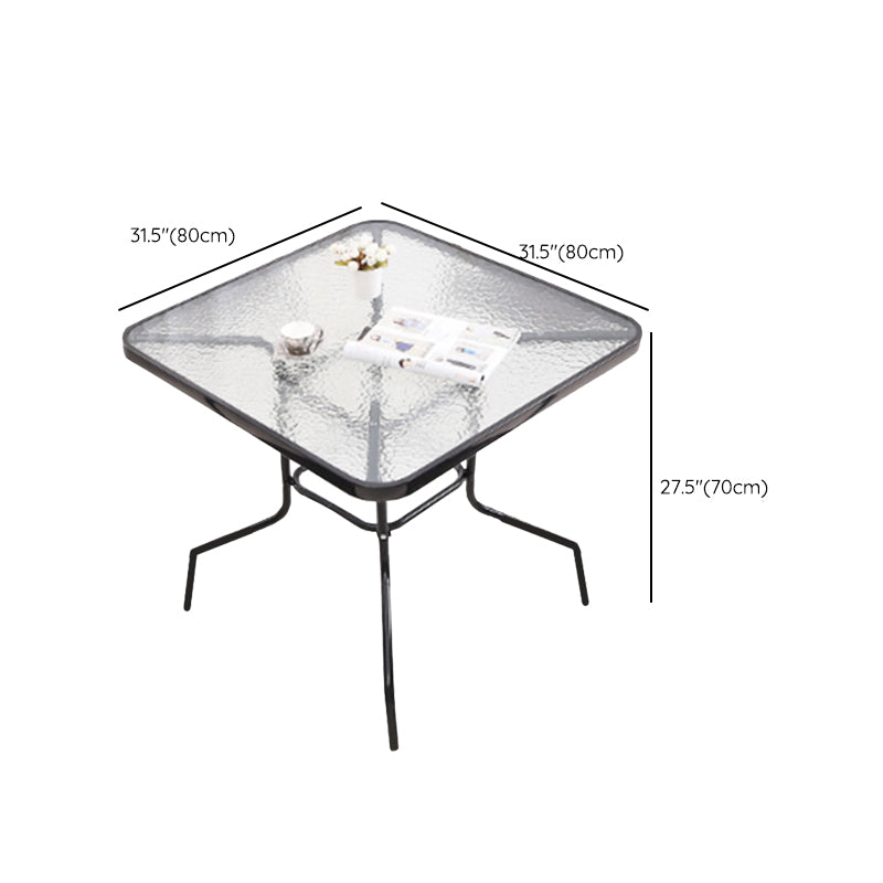 Contemporary Style Dining Set 1/3/4/5 Pcs Glass Top Dining Table Set