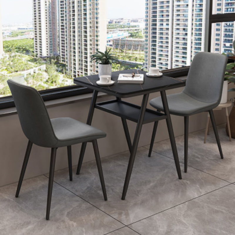 Outdoor Modern Dining Table Set 1/3 Pcs Matte Finish Patio Set