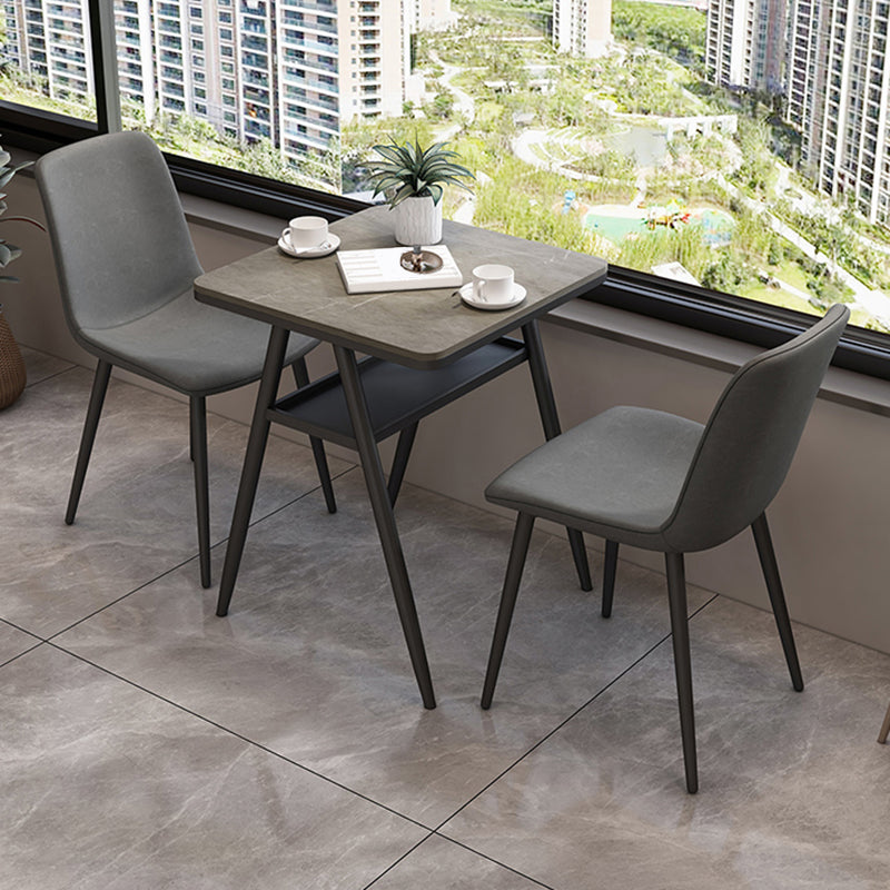 Outdoor Modern Dining Table Set 1/3 Pcs Matte Finish Patio Set
