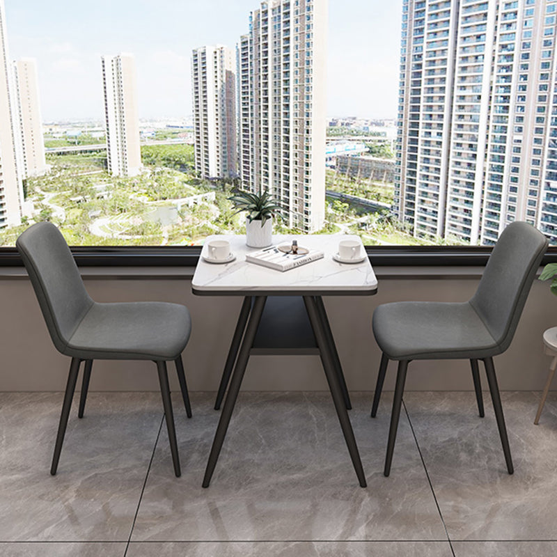 Outdoor Modern Dining Table Set 1/3 Pcs Matte Finish Patio Set