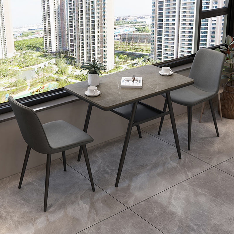 Outdoor Modern Dining Table Set 1/3 Pcs Matte Finish Patio Set