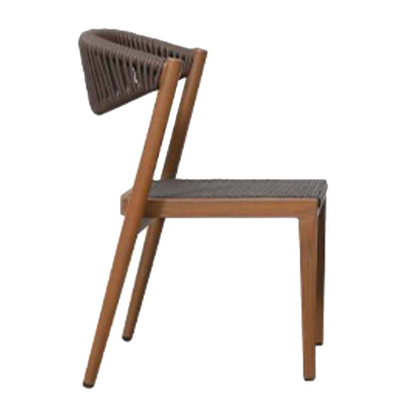 Modern Style Bistro Set Wooden 1/3 Pcs Metal Base Bistro Set
