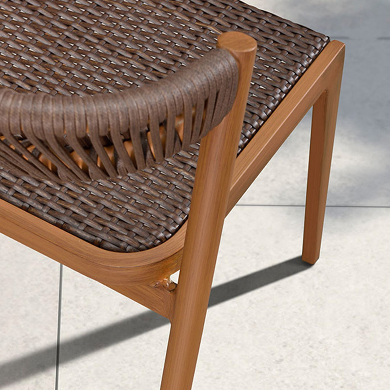 Modern Style Bistro Set Wooden 1/3 Pcs Metal Base Bistro Set