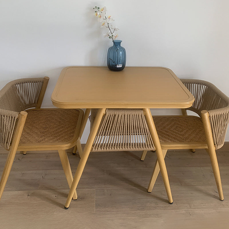 Modern Style Bistro Set 1/3 Pcs Wood Top Metal Base Bistro Set