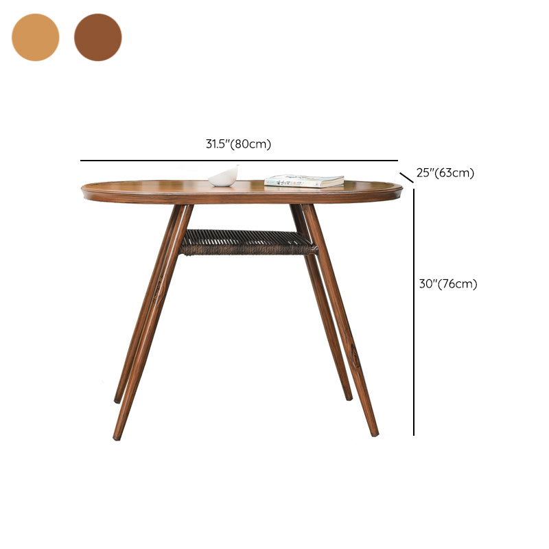 Modern Style Bistro Set 1/3 Pcs Wood Top Metal Base Bistro Set