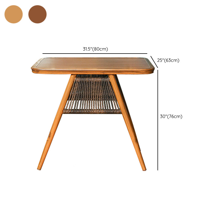 Modern Style Bistro Set 1/3 Pcs Wood Top Metal Base Bistro Set