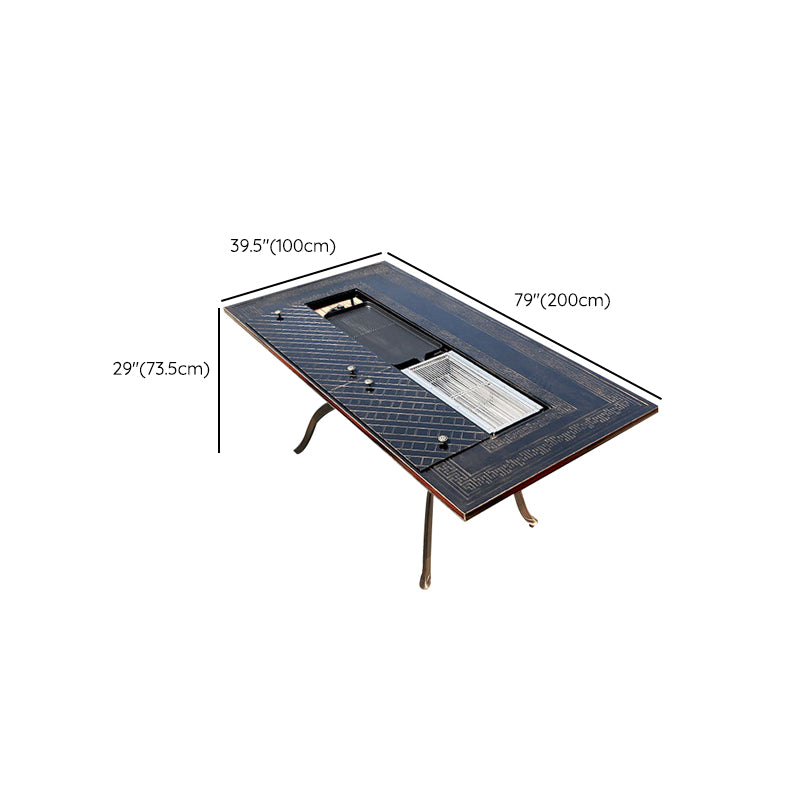 Modern Geometric Waterproof Courtyard Table Aluminum Outdoor Table