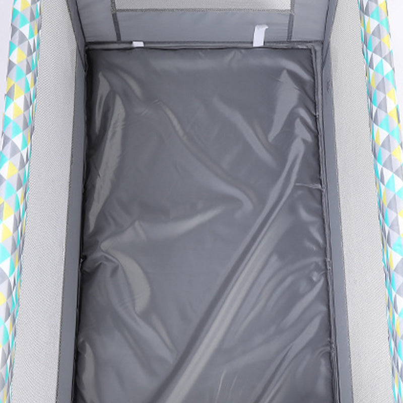 Modern Plastic Nursery Bed Color Matching Casters Crib with Adjustable Height