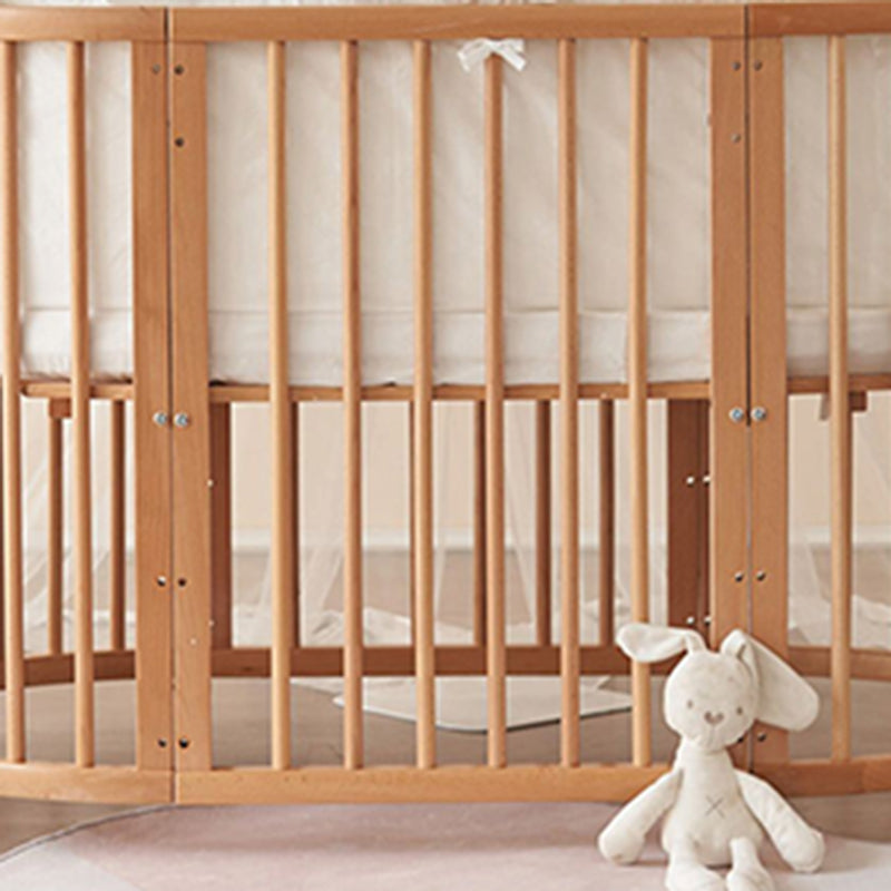 Solid Wood Crib Cradle Natural and White Gliding Crib Cradle