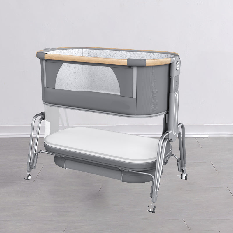 Foldable and Gliding Crib Cradle Nursery Center Crib Cradle with Wheel