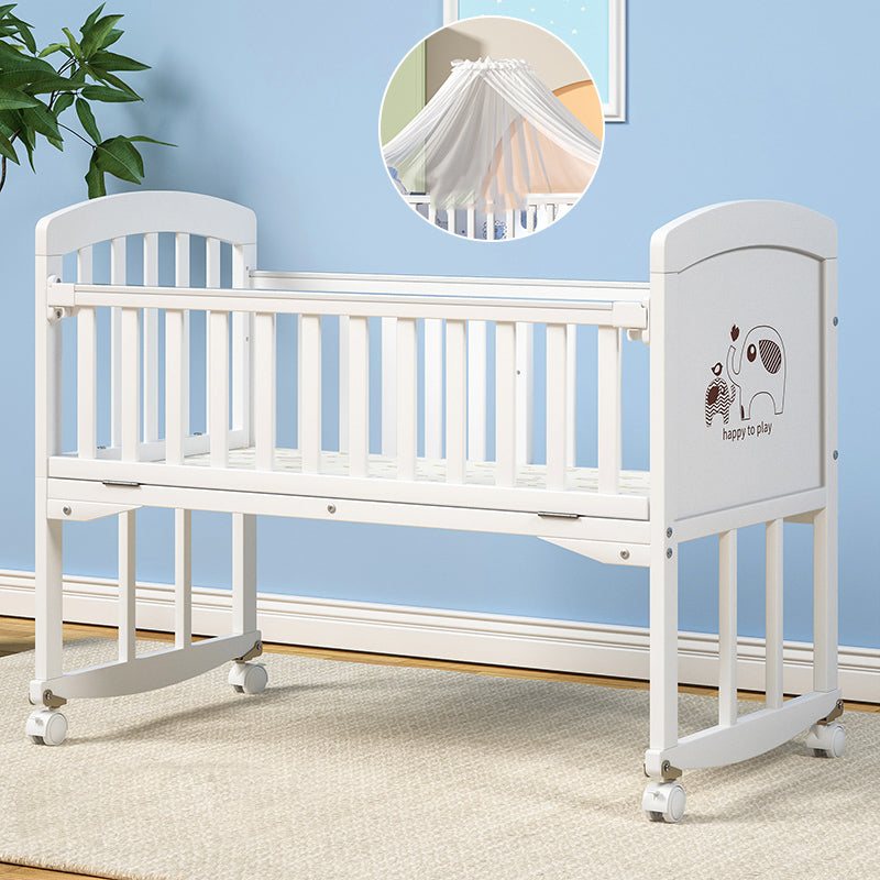 White Solid Wood Crib Cradle Nursery Center Solid Wood Crib Cradle