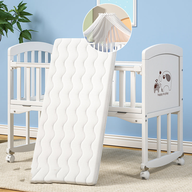 White Solid Wood Crib Cradle Nursery Center Solid Wood Crib Cradle