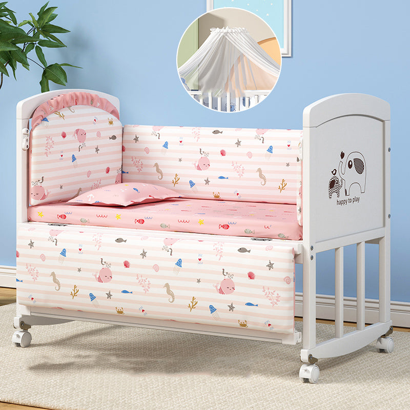 White Solid Wood Crib Cradle Nursery Center Solid Wood Crib Cradle
