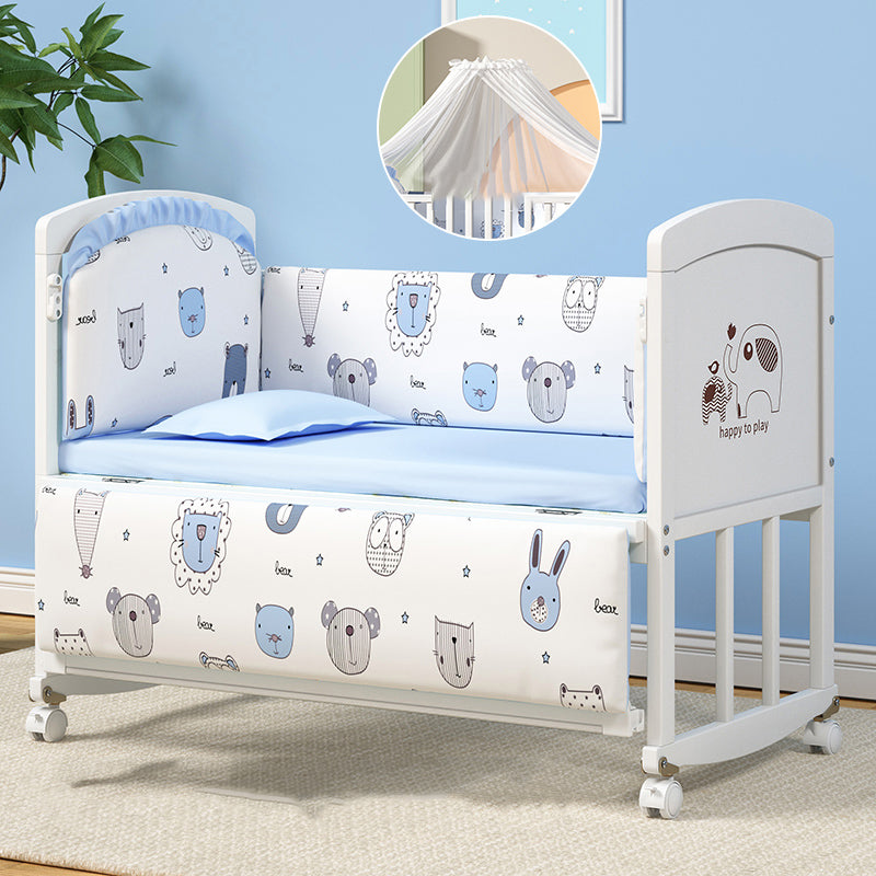 White Solid Wood Crib Cradle Nursery Center Solid Wood Crib Cradle