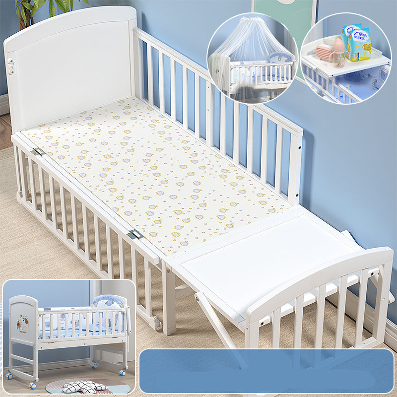 White Solid Wood Crib Cradle Nursery Center Solid Wood Crib Cradle
