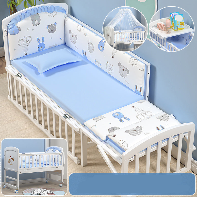 White Solid Wood Crib Cradle Nursery Center Solid Wood Crib Cradle