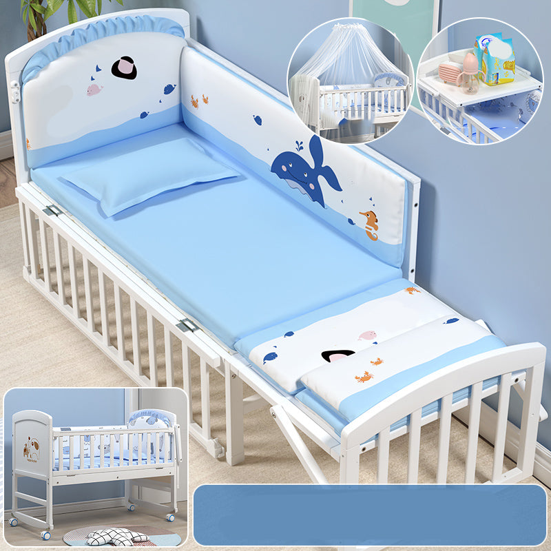 White Solid Wood Crib Cradle Nursery Center Solid Wood Crib Cradle