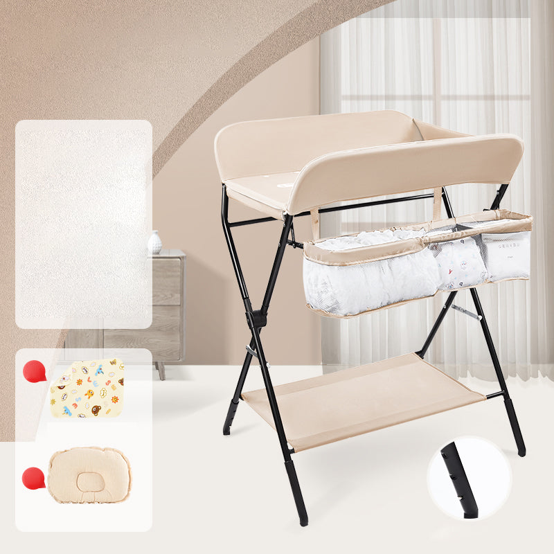 Modern Metal Baby Changing Table Folding Changing Table with Basket