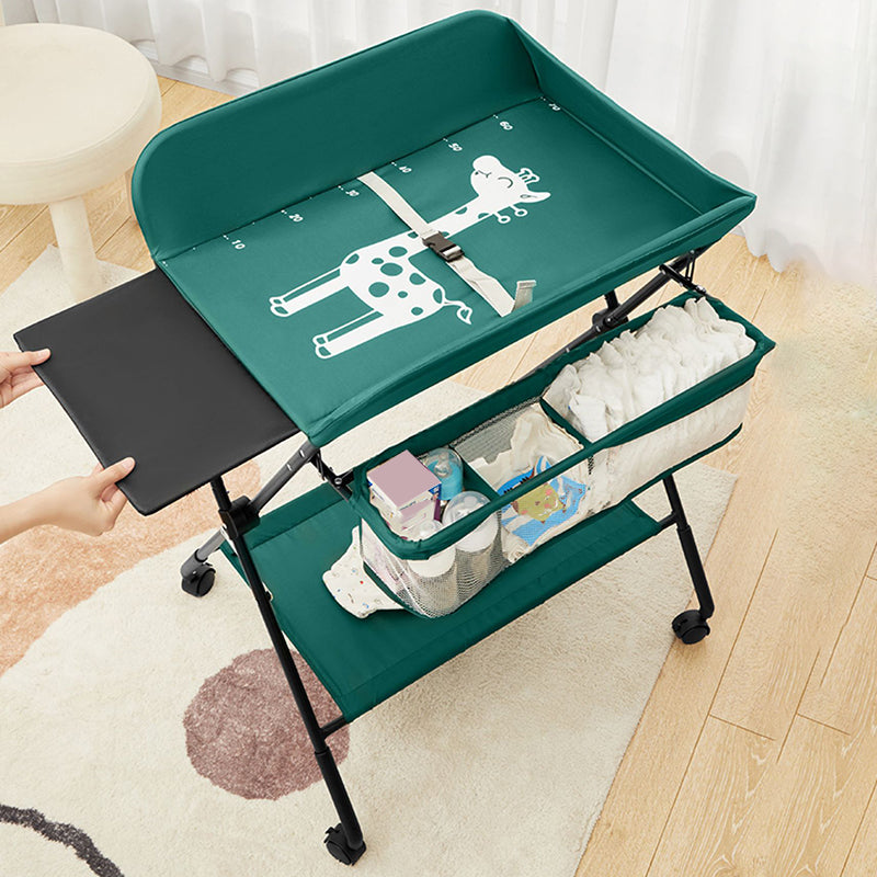 Modern Metal Baby Changing Table Folding Changing Table with Basket