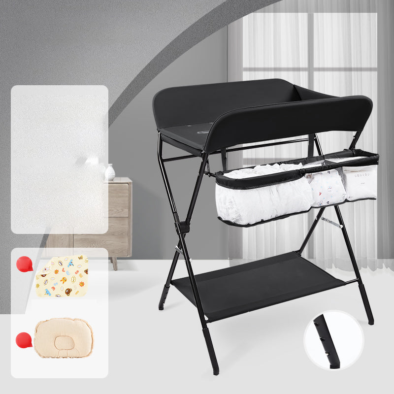 Modern Metal Baby Changing Table Folding Changing Table with Basket
