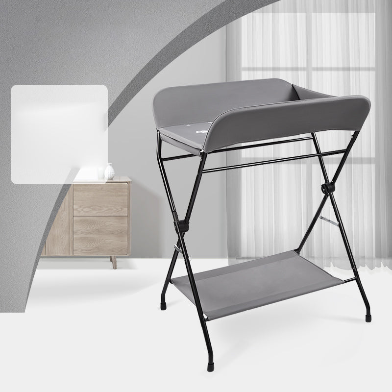 Modern Metal Baby Changing Table Folding Changing Table with Basket